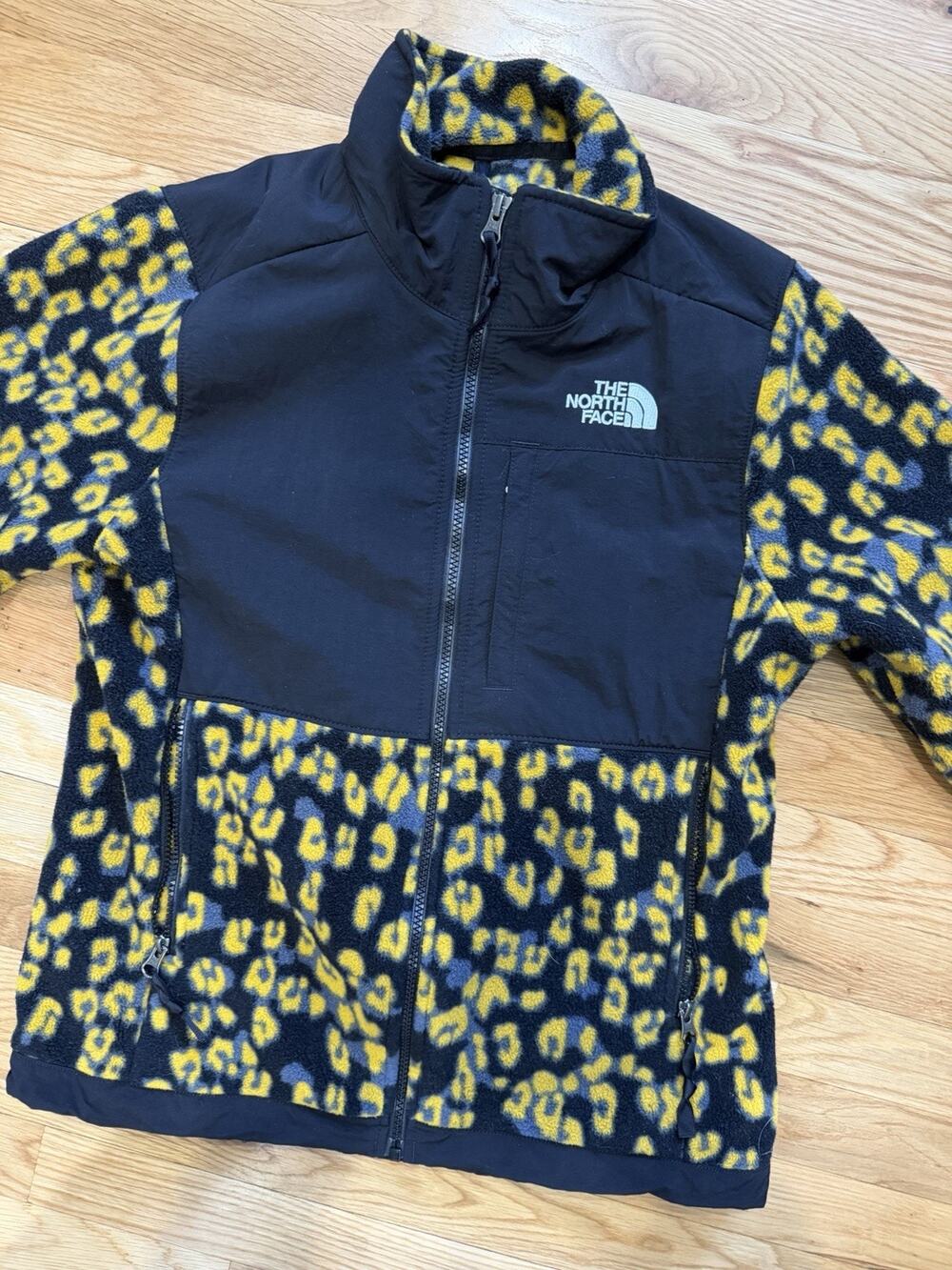 The North Face Denali 2 Fleece Full Zip Jacket Leopard Print Womens Sz S
